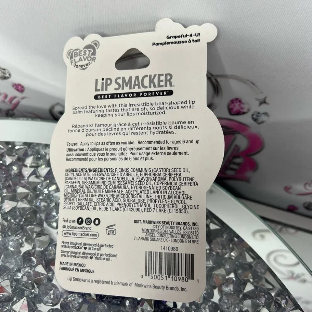 Lip smacker gummy bear lip chap lip gloss container brand new neon purple